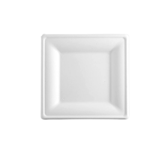 Fyrkantiga Engångs Papperstallrikar - 50 pack White 26x26 cm