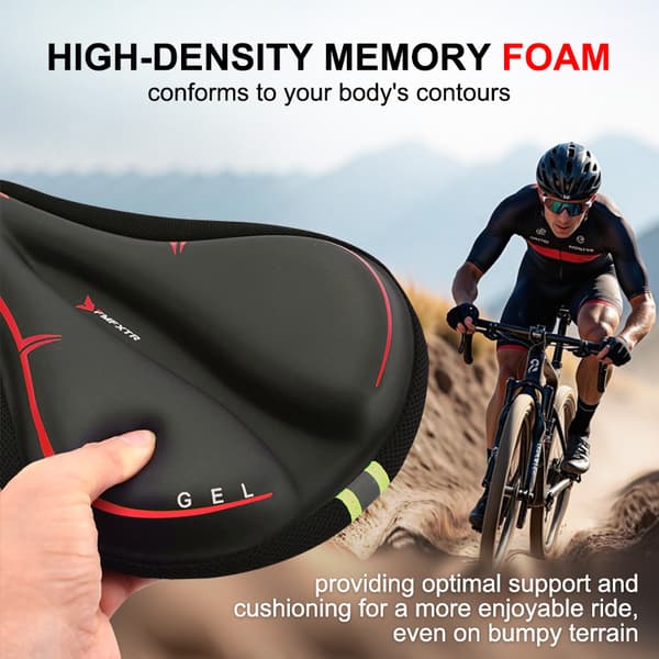 Memory Foam cykelsædebetræk Red