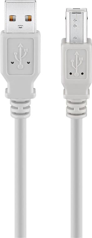 USB 2.0 Hi-Speed -kaapeli, harmaa