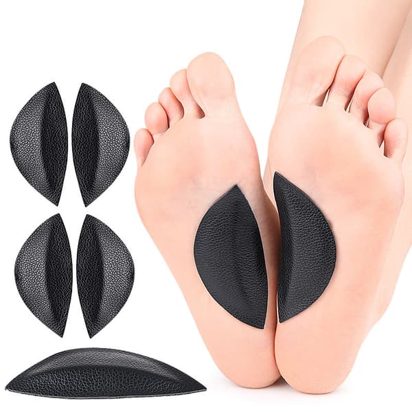 PU Leather Arch Support Insoles - Medium Size