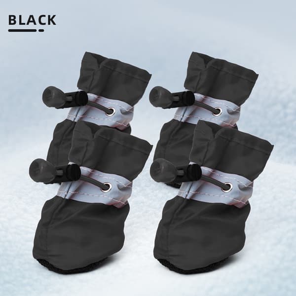 Liukumattomat koirankengät 4 kpl Black S