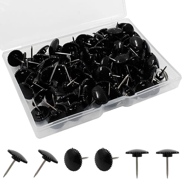100 st Växel häftstift - Säkra & Stilfulla Black