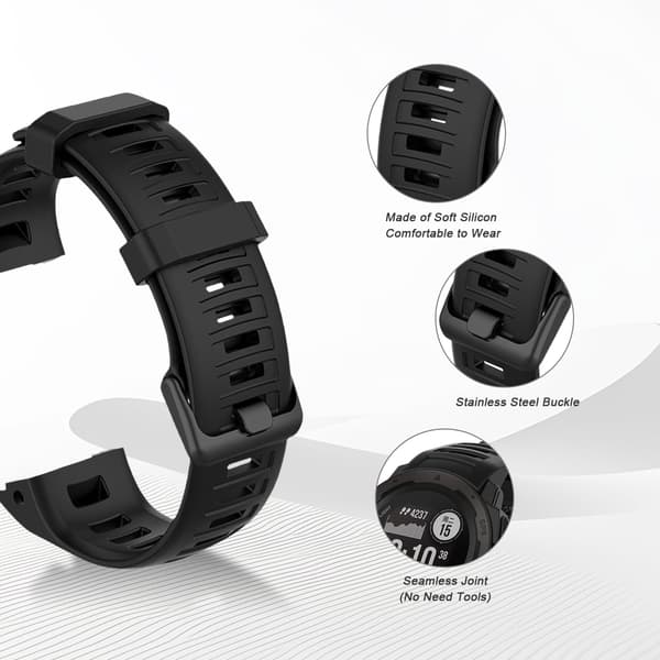 Garmin Instinct 2 Silikone urrem Black
