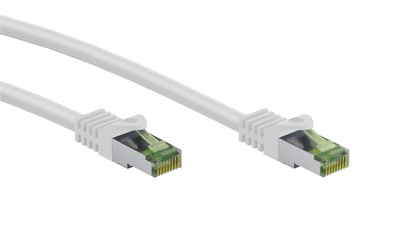 GHMT-certifierad CAT 8.1 patchkabel, S/FTP (PiMF), vit