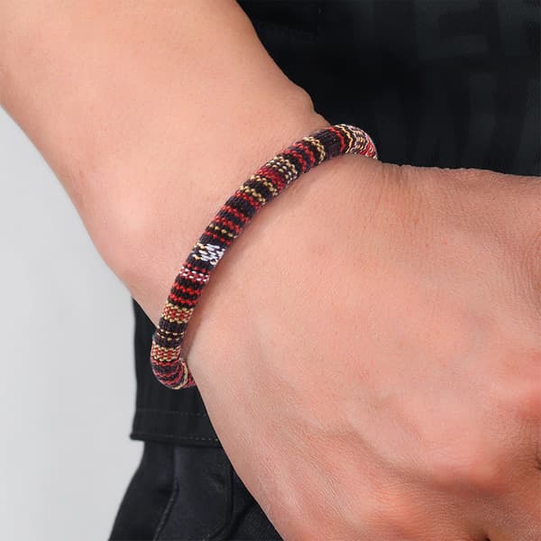 Bøhmisk flettet armbånd MultiColor
