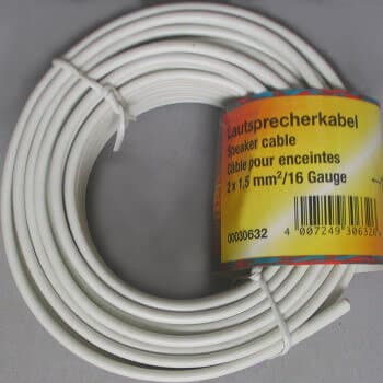 kabel 2x1,5 Hvit 10m