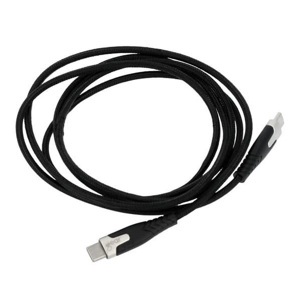 Ladekabel PRO USB-C til USB-C 2.0 1.5m Sort Kevlarkabel m/Metalkobling