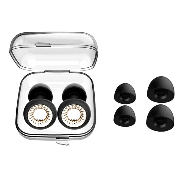 W2 Brusreducerande Öronproppar - Turbinmodell Vit/Silver - Standardversion för Tyst Sömn Black + Silver