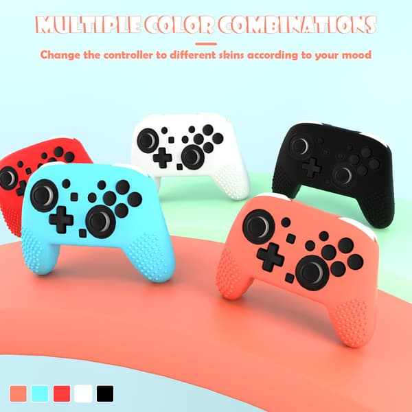 Silikonskydd Kompatibelt med Switch 2 Pro Controller - 2 Pack Förbättrat Grepp och Skydd Pink