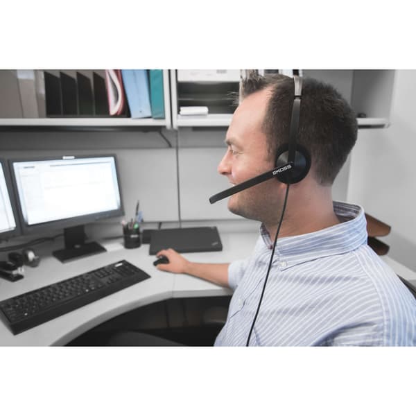 Headset On-Ear CS200-USB Sort Mic