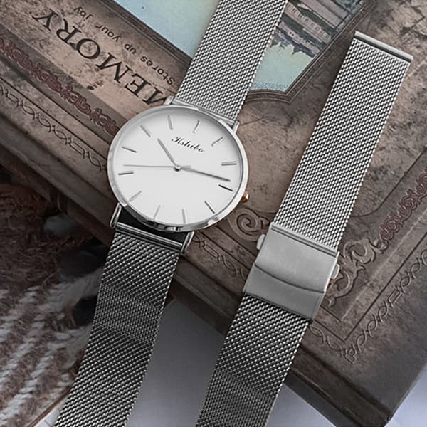 Armbånd Rustfrit stål Garmin Venu 3S / Forerunner 265s 18 mm Silver