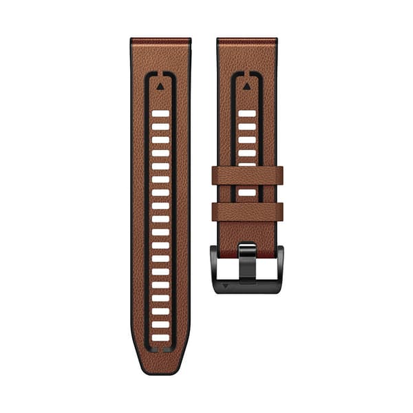Læderrem til Garmin Fenix 7 Pro/7X Brown 22 mm