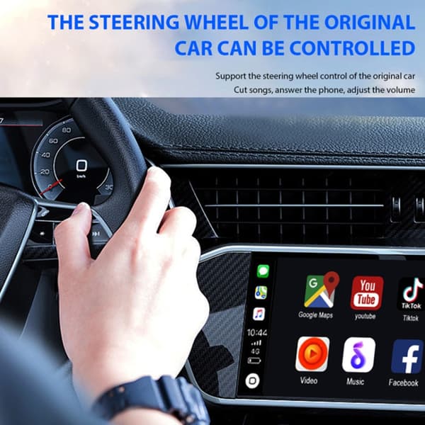 2-in-1 langaton CarPlay ja Android Auto -sovitin