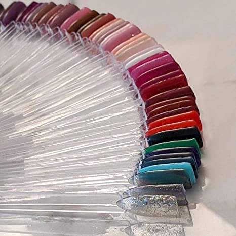 Displaytips / display for neglelakkprøver 50 tips Transparent