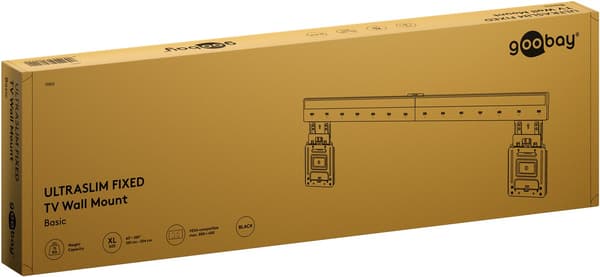 Ultraslankt TV-veggfeste Basic FIXED (XL)