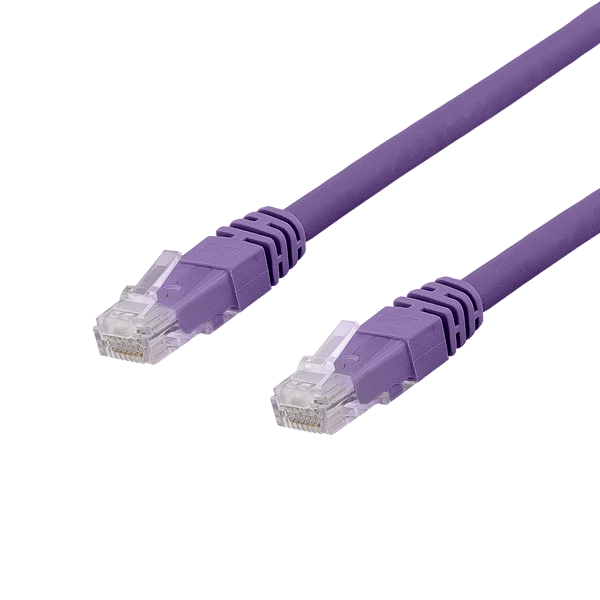 U/UTP Cat6a patch cable, LSZH, 2m, purple