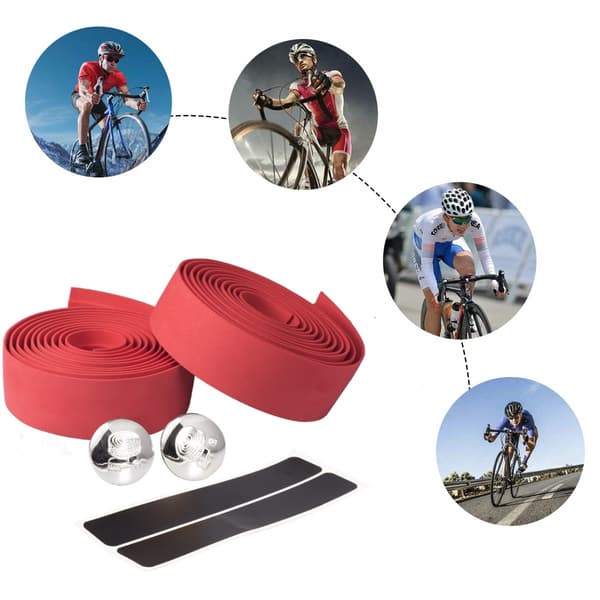 Skridsikker cykelstyrtape (4-pack) Red