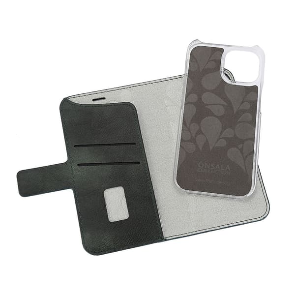 Mobildekssel Eco 2 Kortfack MagSeries Mørkegrønn - iPhone 15 Plus