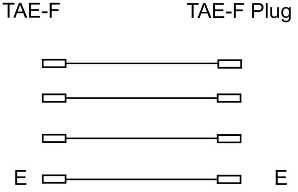 TAE-F-forlængerkabel 4-pin