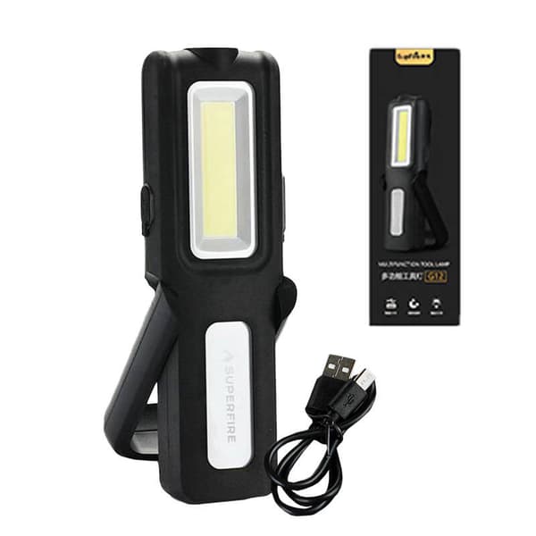 Verkstedlommelykt Superfire G12, 566lm, USB