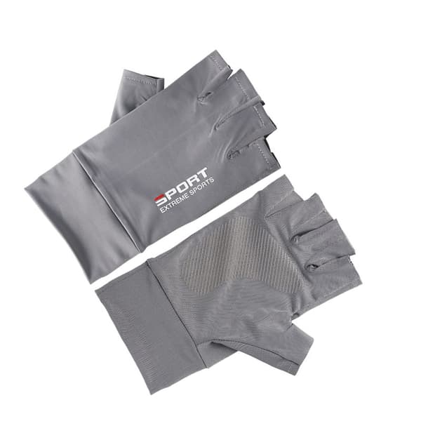 Halvfinger fiskehandsker Grey