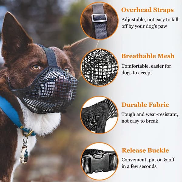 Nylon hundemundkurv Black L