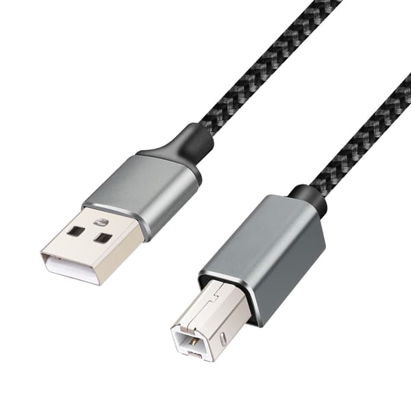 USB til B Printerkabel - Nylonflettet Printerledning til Stabil Forbindelse (1/2/3/5M) 3 m