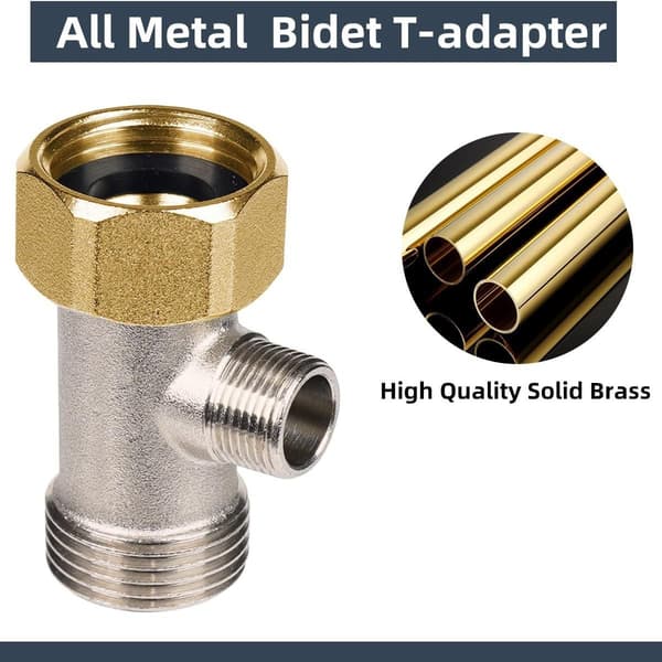3/8" messing trevejs-stik til bidettoilet