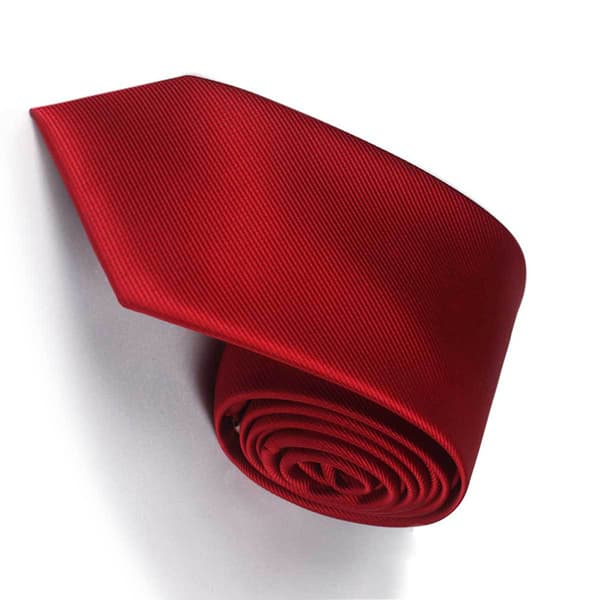 Klassisk slips i polyestersilke DarkRed