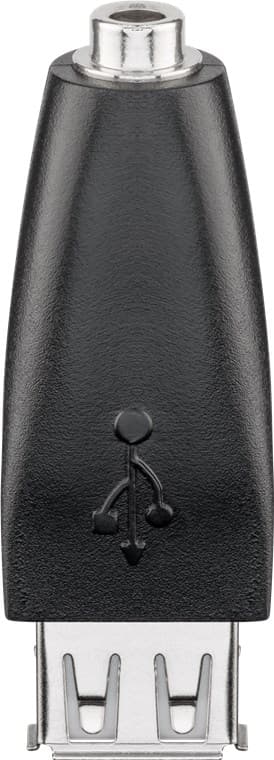 USB-A till jackadapter, svart