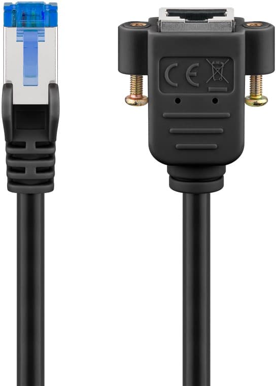 Netværkskabel forlænger CAT 6A, S/FTP (PiMF), sort