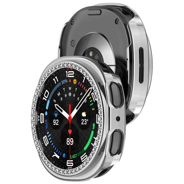 Stilfuldt PC-etui til Samsung Galaxy Watch 8 44mm Silver