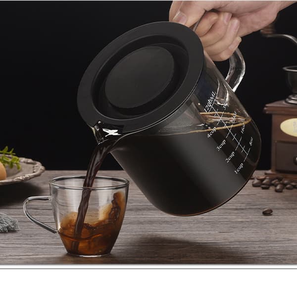 1200ML Straight Body Glas Cold Brew Kaffemaskine