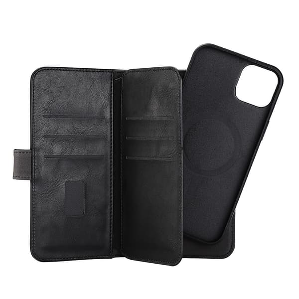 Lompakko 2in1 7 Korttipaikkaa MagSeries Musta - iPhone 14 Plus