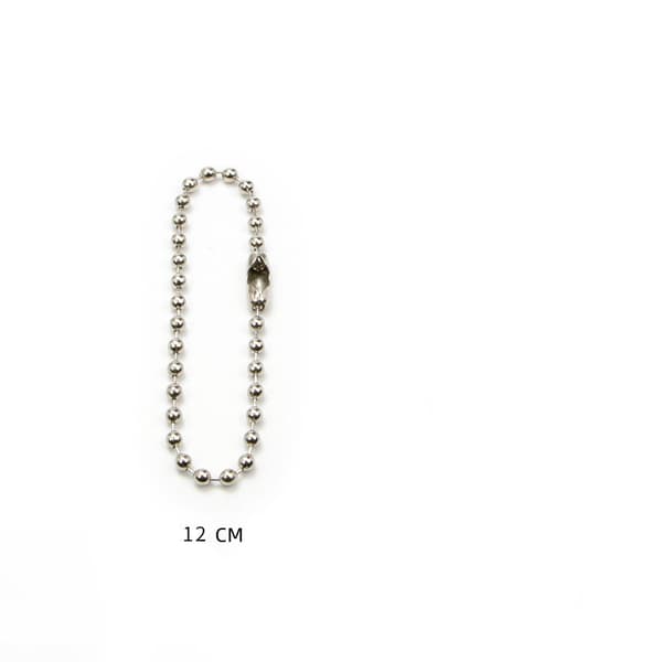 Kuglekæde med lås 10-pak Silver 12 cm