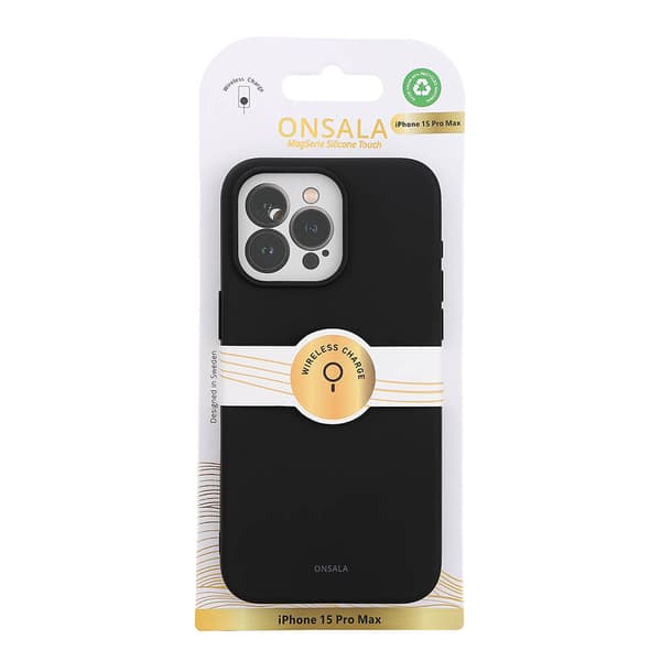 Mobilskal Silikon MagSeries Black - iPhone 15 Pro Max