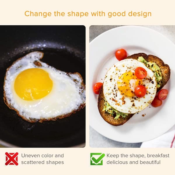 Ægge-ring & Omelet form 4-pak Rustfrit stål / Silikone