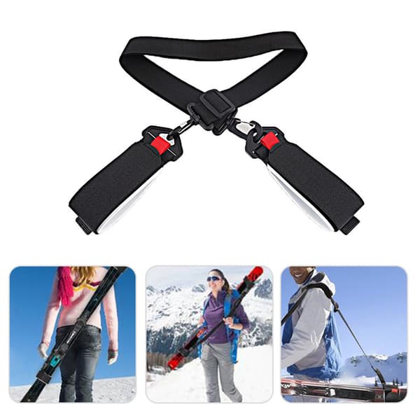Justerbar ski- og stangholder Black