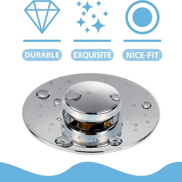 Pop-Up-avløpsstopper for baderomsvask Silver