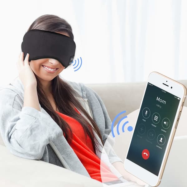 Sovhörlurar - Sovmask med hörlurar Bluetooth 5.0 Black