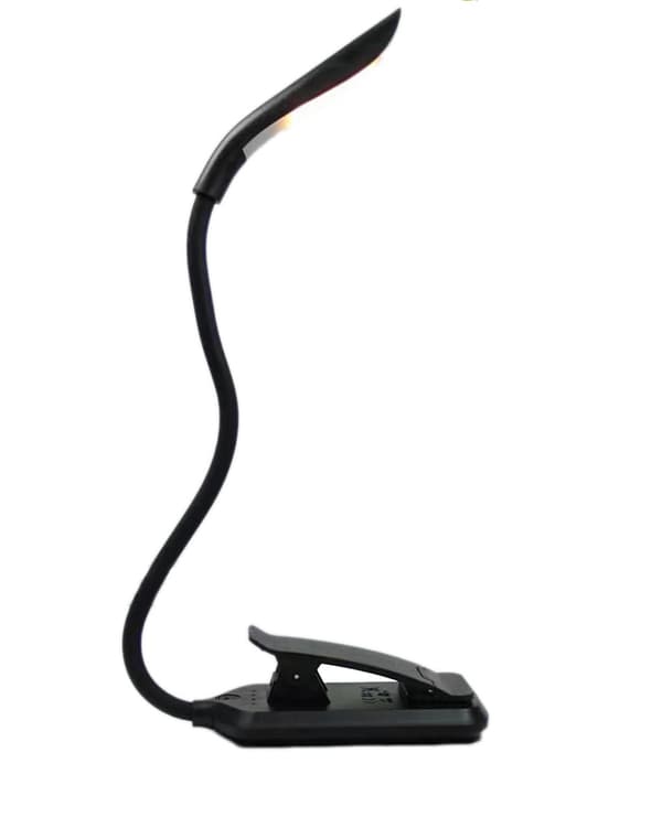 Leselampe med 3 lysmoduser, oppladbar Black