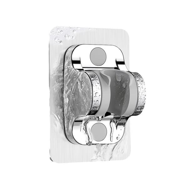 Uppgraderat stort slagfritt duschmunstyckshållarfäste (2-pack) Silver