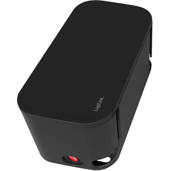Kabelboks - Kabelskjuler med grenstik + USB-A/USB-C opladning Sort
