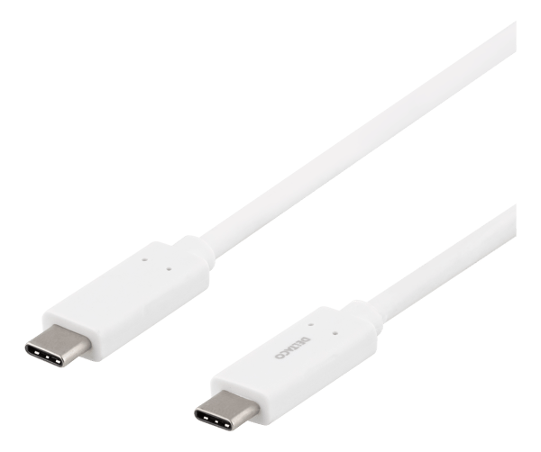 USB-C to USB-C cable, 1m, USB 3.1 Gen 1, E-Marker, white