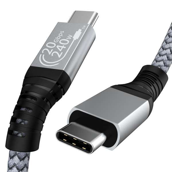 USB C -kaapeli 240 W, USB 3.2 -kaapeli (20 Gbps) MultiColor 1 m