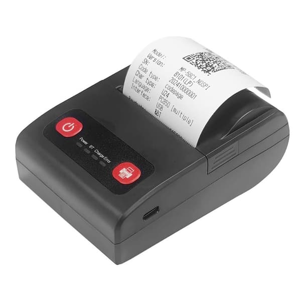 58mm Mini Bærbar Termisk Skriver - USB & Bluetooth-tilkobling
