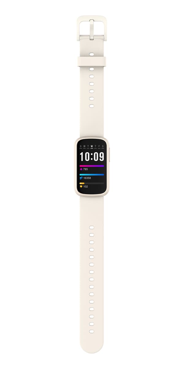 Smartklokke med pulsmåler, søvnmåler, skritteller Beige
