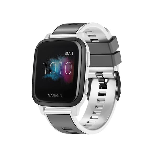 Silikonklokkerem for Garmin Venu 2-serien White+Grey Select