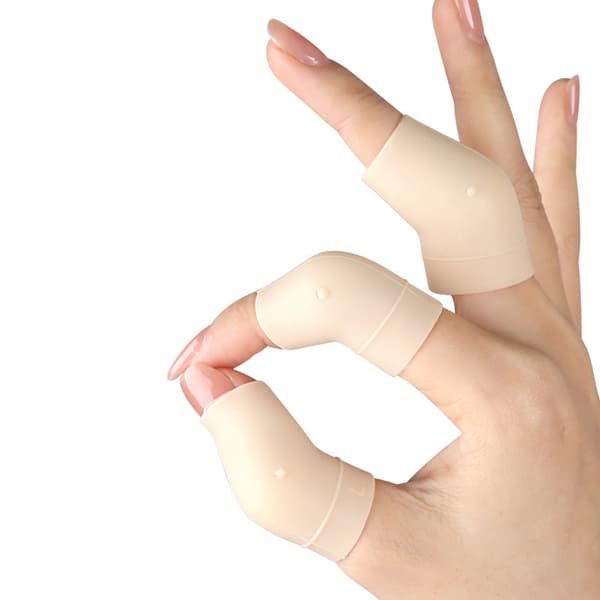 5 stk. hudfargede silikonemassasjefingertutter M
