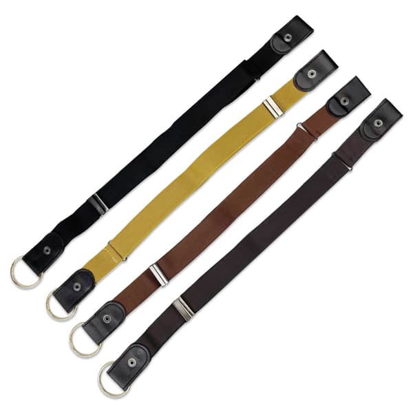 Elastisk belte uten beltespenne, 4-pakning